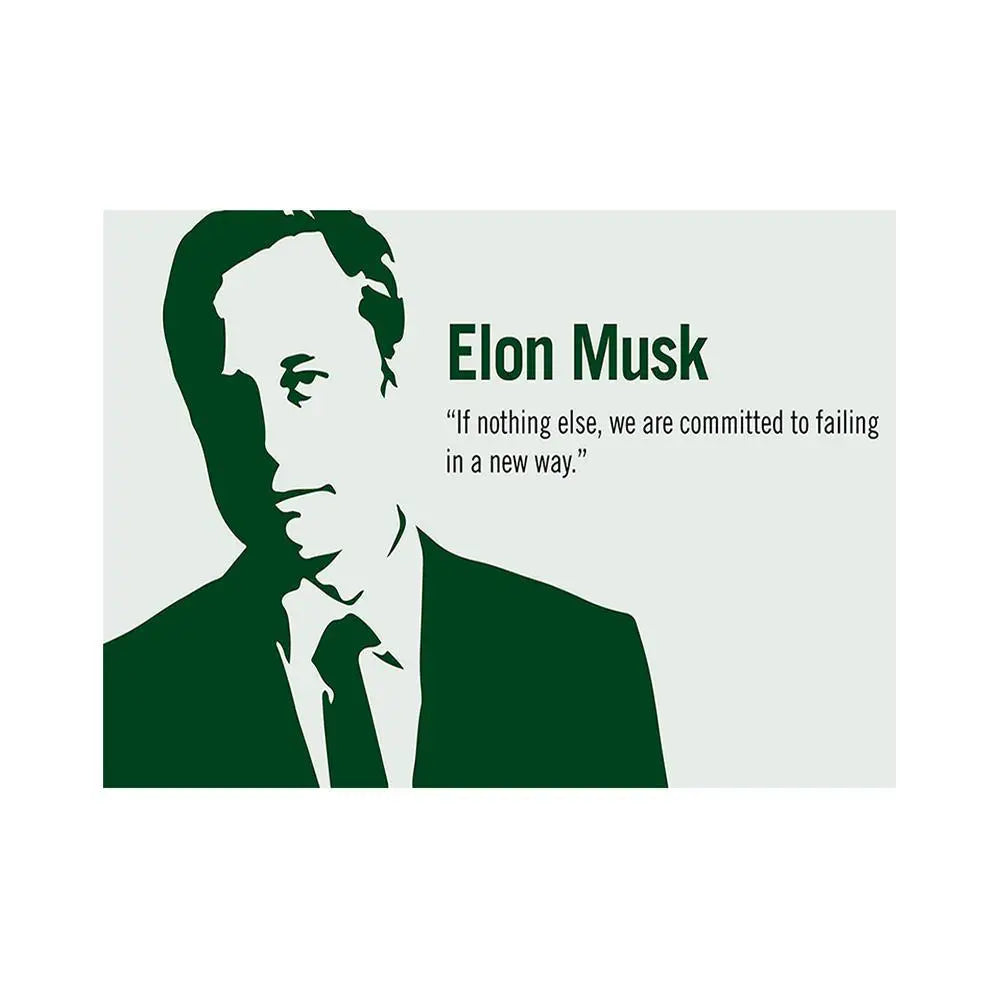 Elon Musk Quote Poster - WallMantra