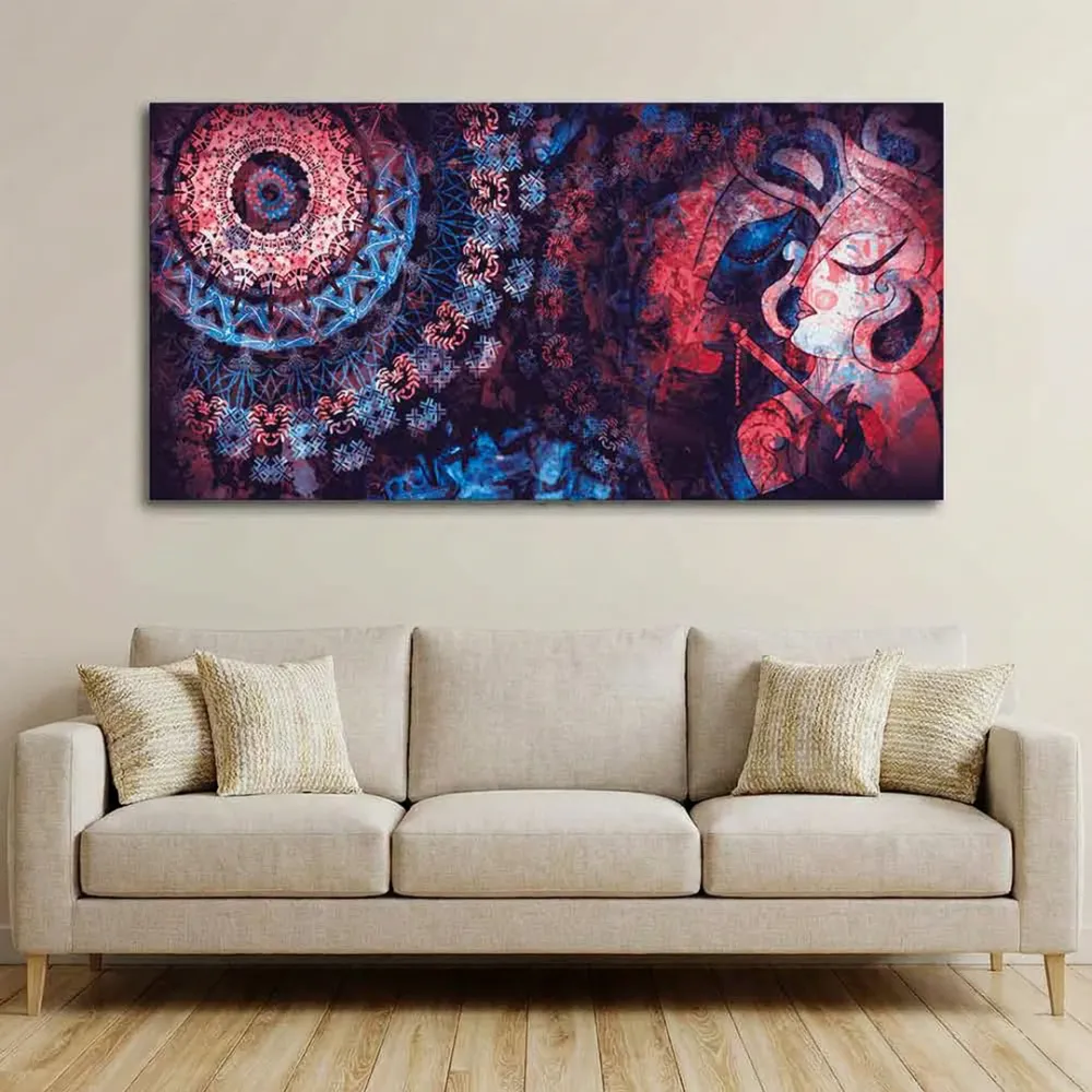 Abstract Harmony of Divine Energy Canvas Wall Painting With Frame