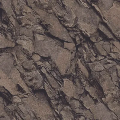 Charcoal Canyon Dual-Tone Textured Stone Wallpaper