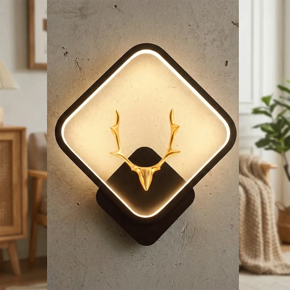 Golden Antler Diamond LED Wall Light Luxury Designer Decorative Wall Lamp 
