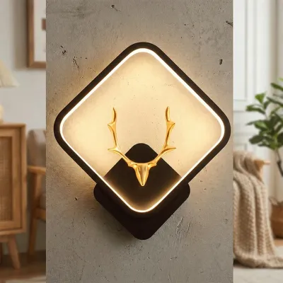 Golden Antler Diamond LED Wall Light Luxury Designer Decorative Wall Lamp