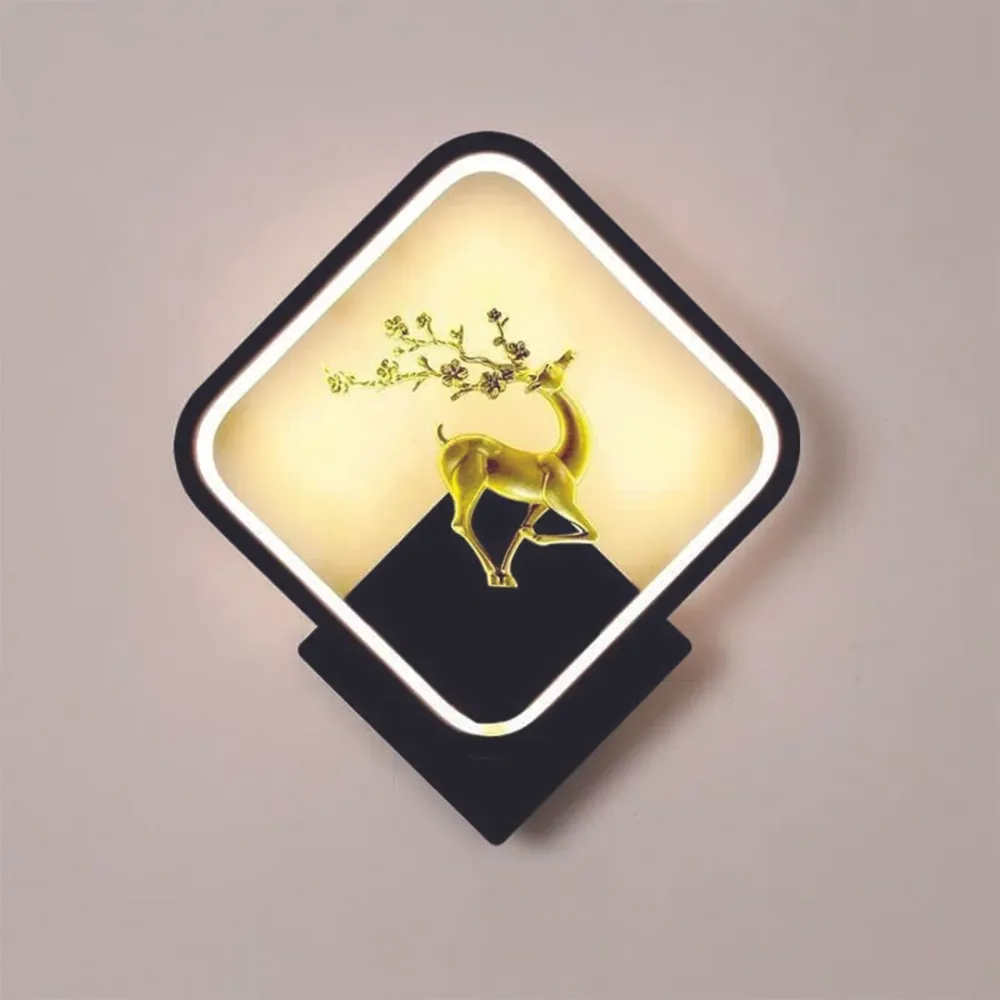 Golden Deer Diamond LED Wall Light