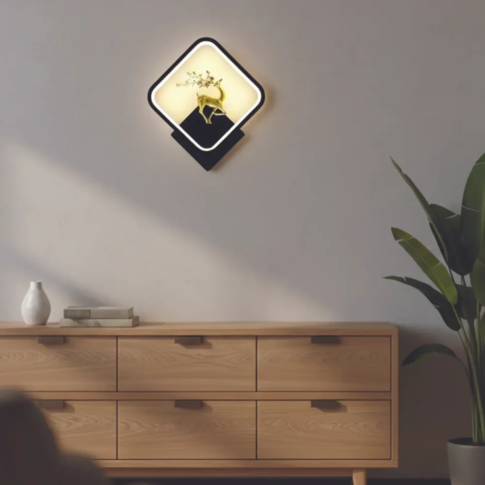 Golden Deer Diamond LED Wall Light