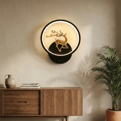 Golden Deer Halo LED Wall Light