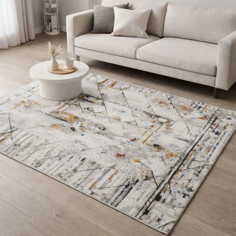Modern Abstract Multicolor Area Rug for Living Room & Bedroom 