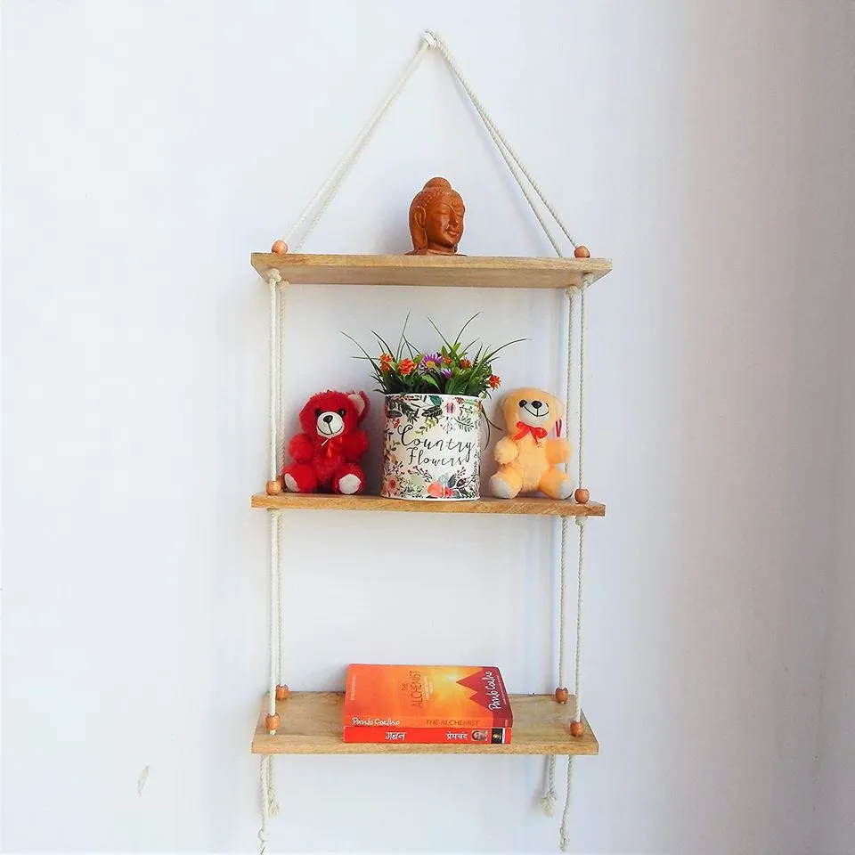 3-Tier Nordic Macrame Floating Shelf