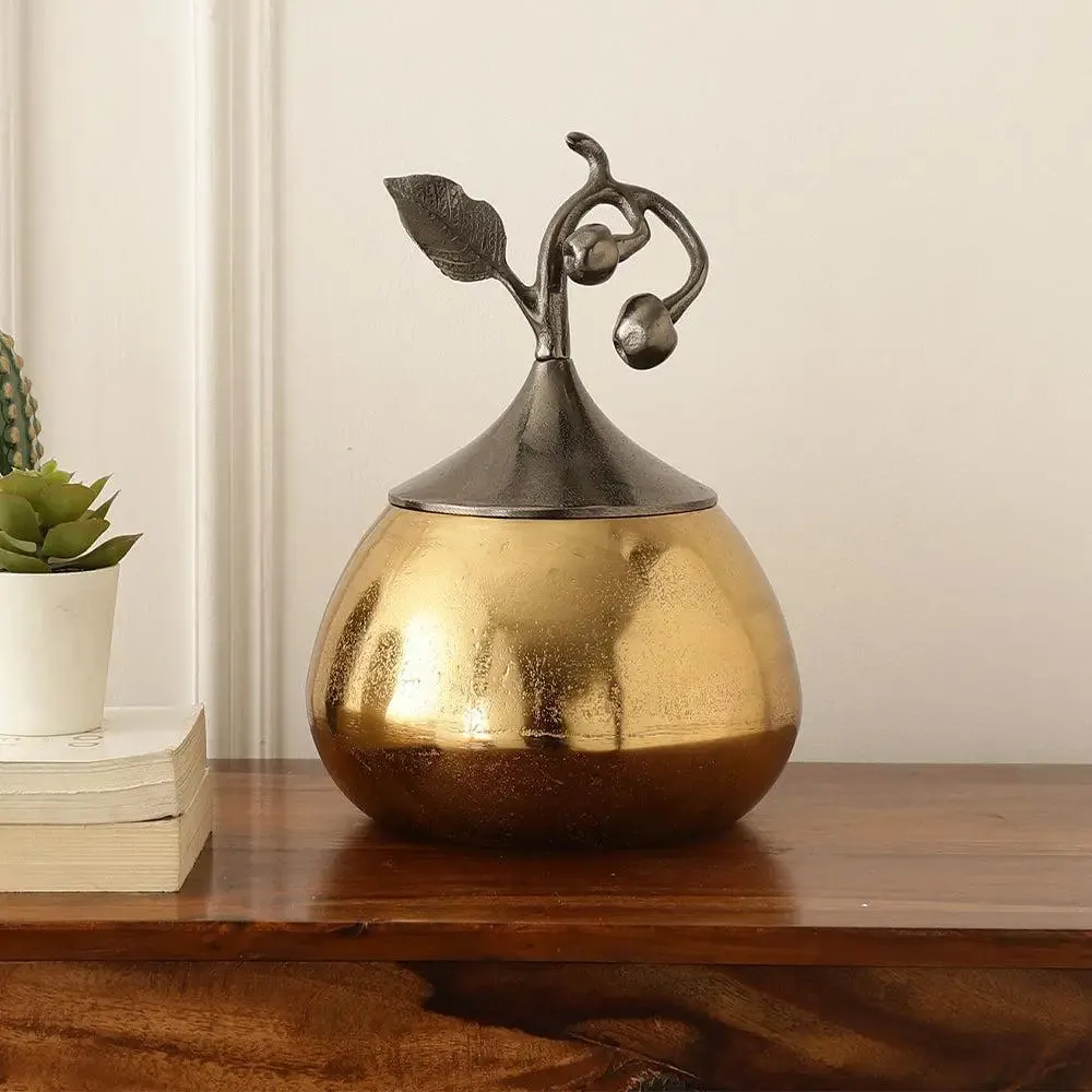 Aesthetic Cherry Vine Gold Décorative Box- Large