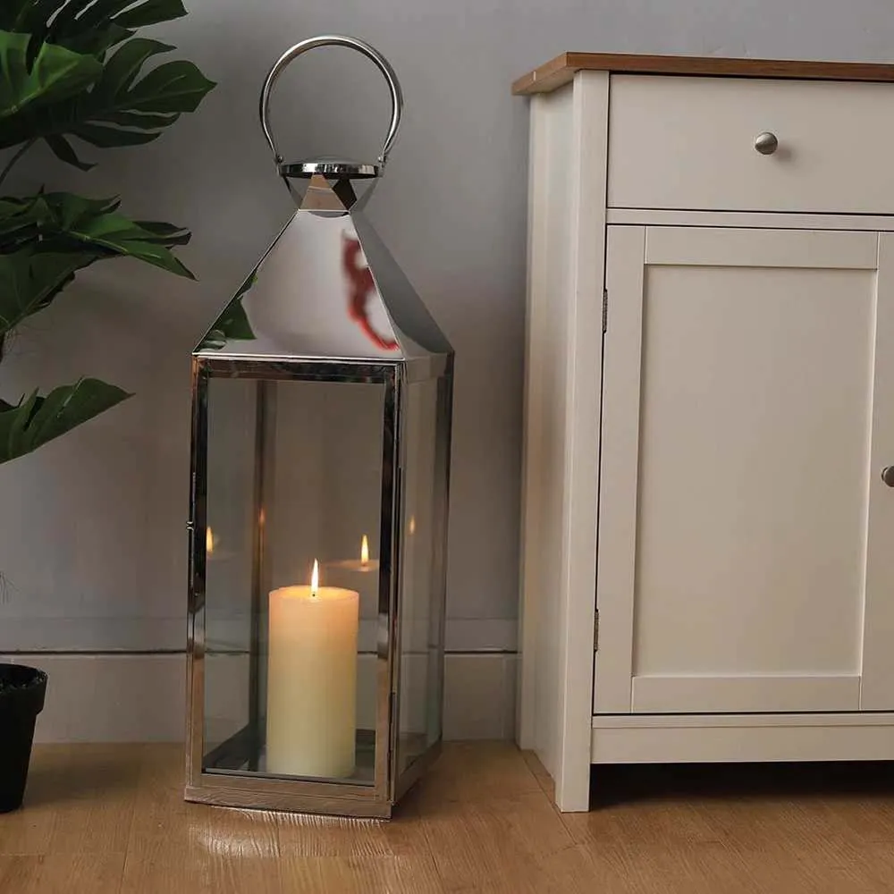 Aesthetic Luminous Steel Candle Lantern'
