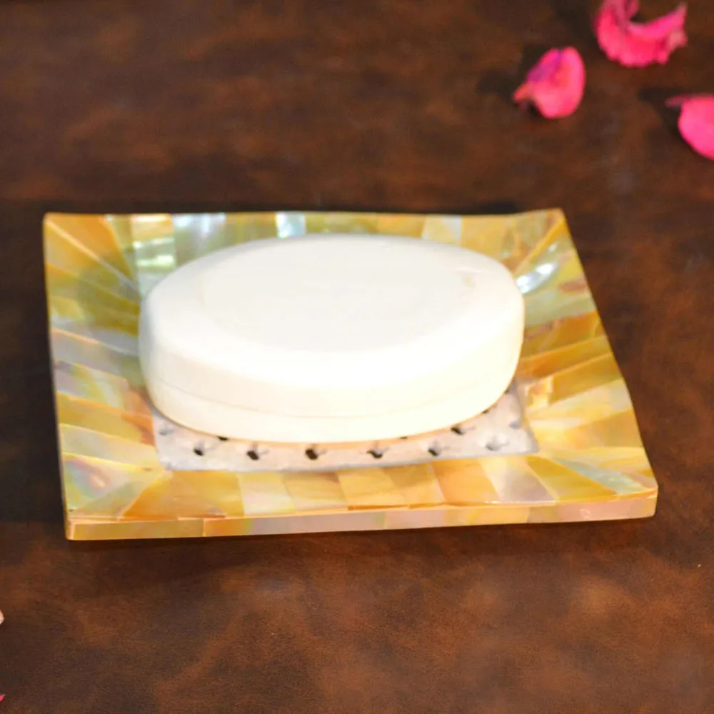 Aesthetic Square Marble Soap Dish for Bathroom