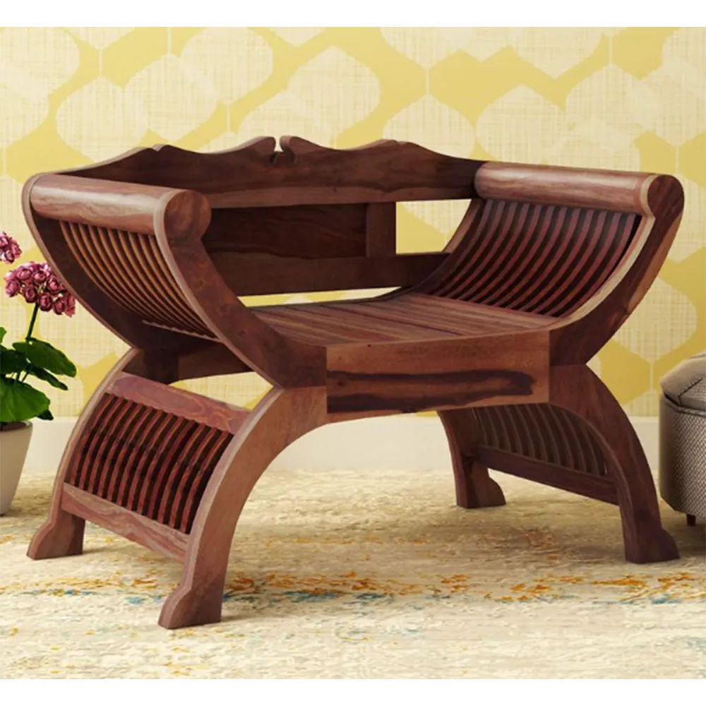Antique Designer Sheesham Wood Single Seatee