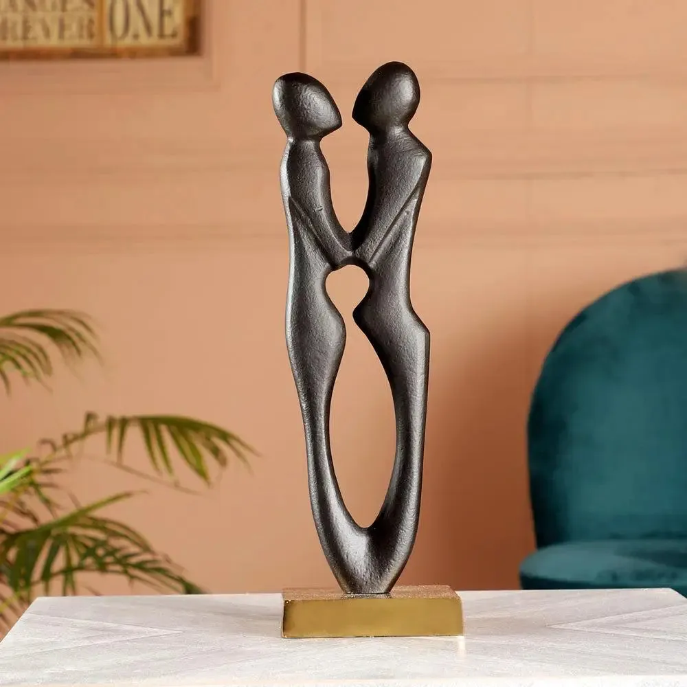 Artistic Couple Statue Black