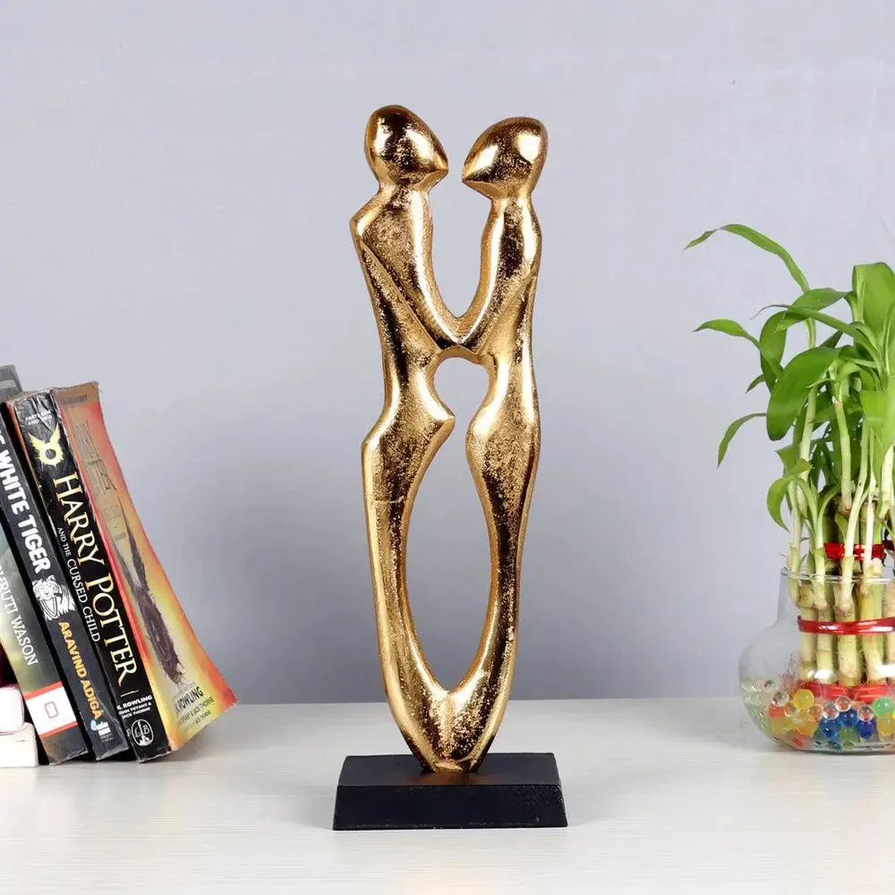 Artistic Couple Statue Gold
