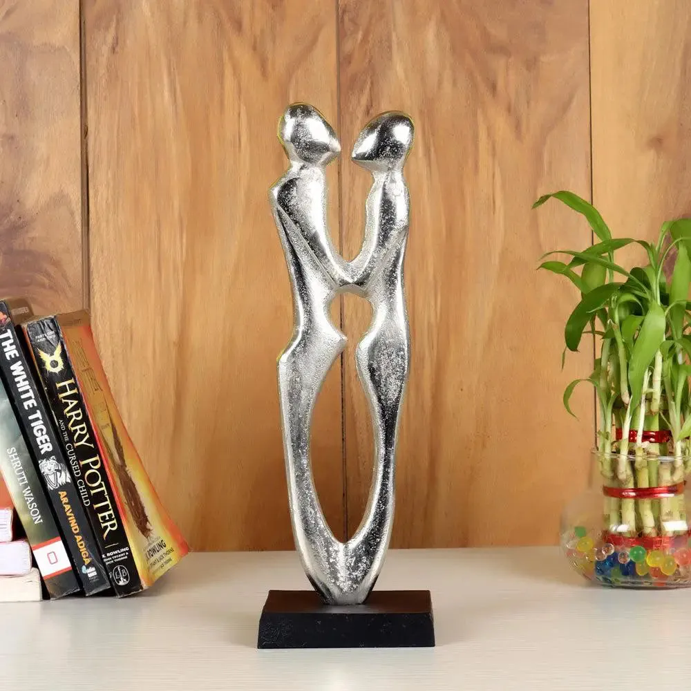 Artistic Couple Statue Silver