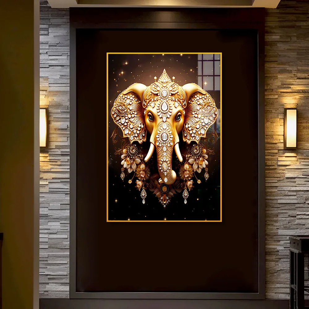 Auspicious Aura Ganesha Acrylic Wall Painting Regular