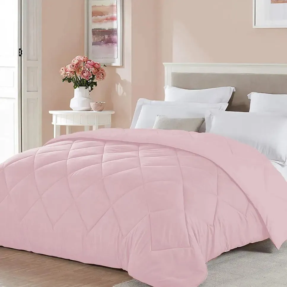 Baby Pink Densely Quilted Double Bed Comforter