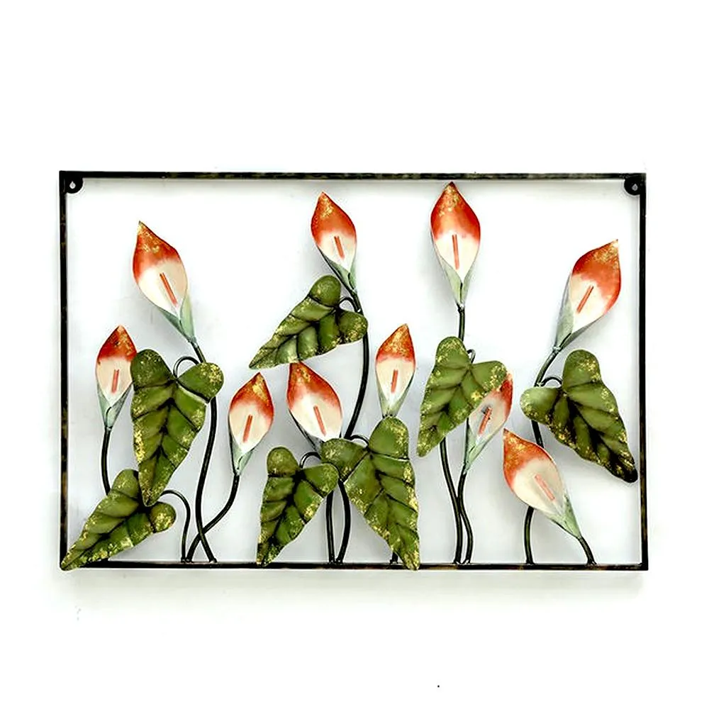 Beautiful Calla Lily Flowers Metal Wall Décor