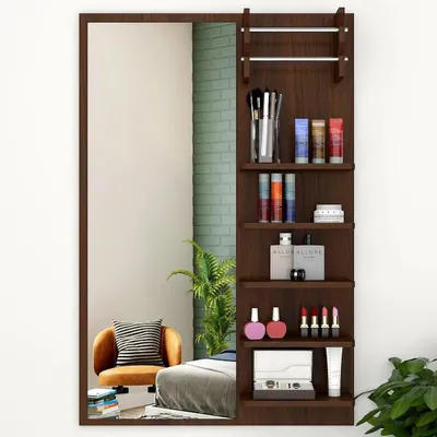 Beautiful Dressing Mirror In Walnut Finish
