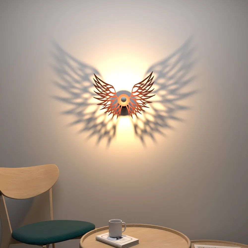 Beautiful Fly High Wings Shadow Lamp / Wooden Wall Art