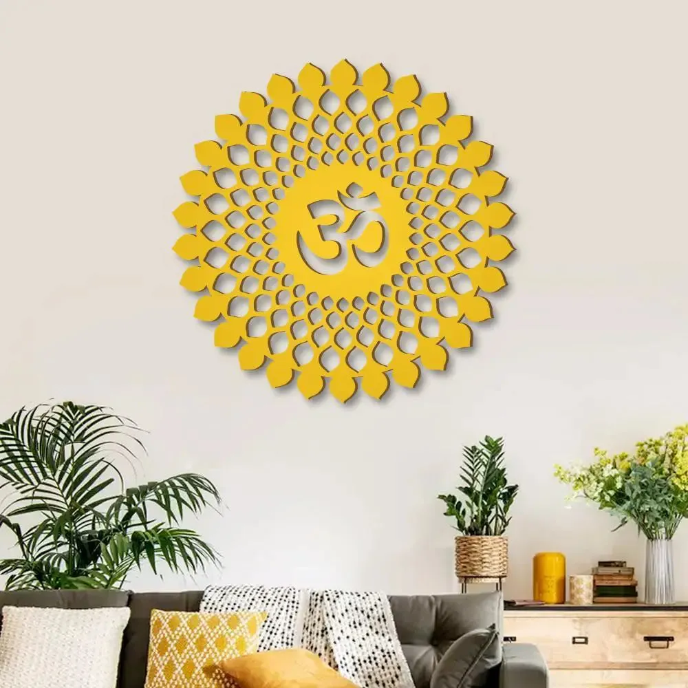 Beautiful Om Mandala Wooden Wall Hanging Medium(18 inch X 18 inch