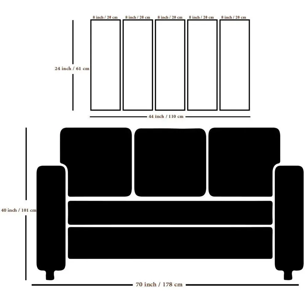 Beautiful Sunrise Scenery 5 Pieces Canvas Print Wall Painting