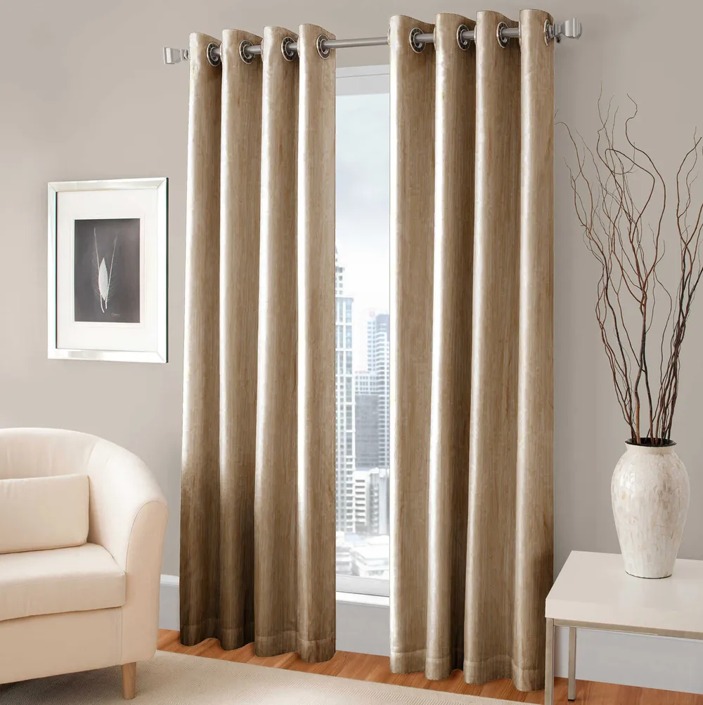 Beige Color Printed Door-Window Curtain For Home Decor