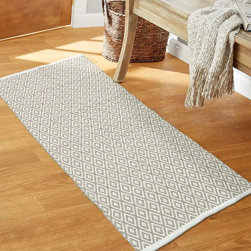 Beige Designer Handwoven Area Rug (70 x 140) cm