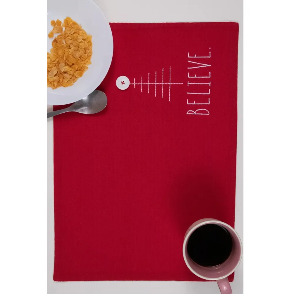 Believe Red Placemat/ Table Mat (Set of 2)