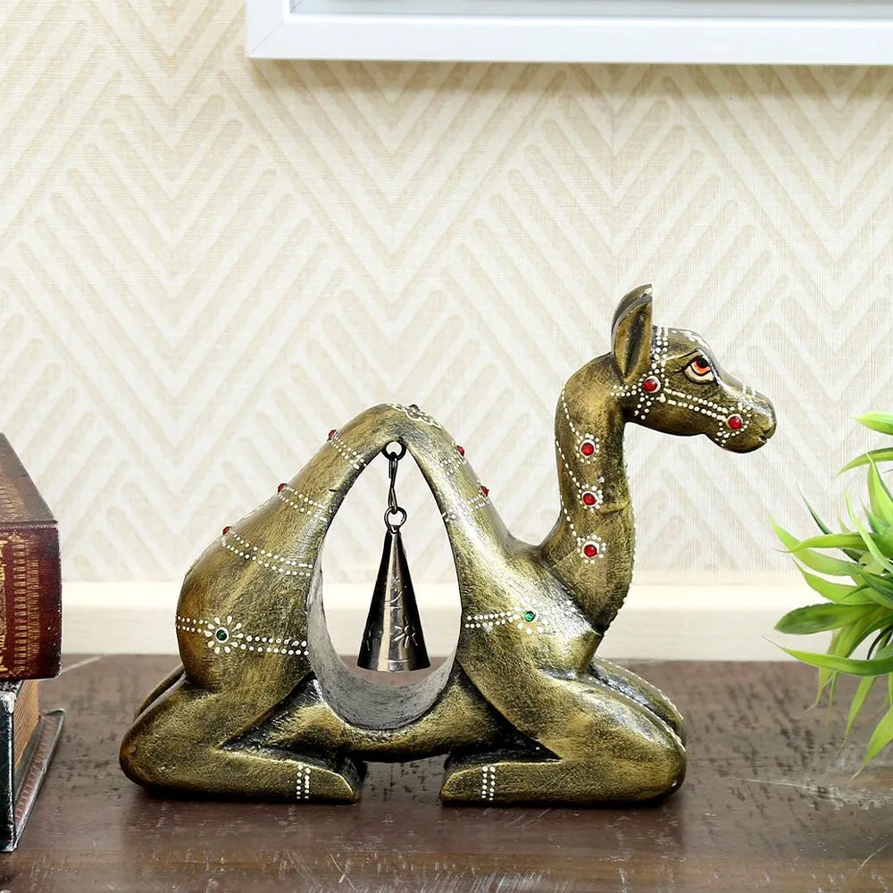 Bell Encarved In Camel Artistic Animal Figurine / Showpiece