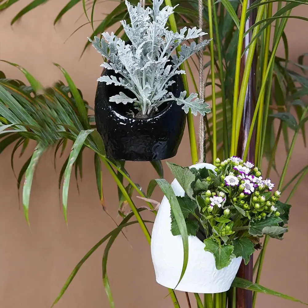 Bird Nest Hanging Planter Flower Pot for Home Decor Set of 2