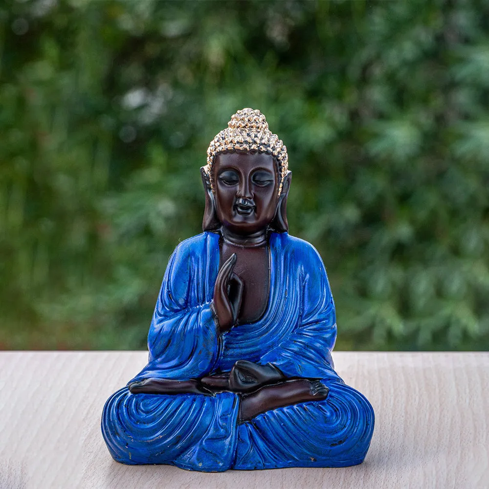 Blessing Blue & Black Buddha Decorative Showpiece
