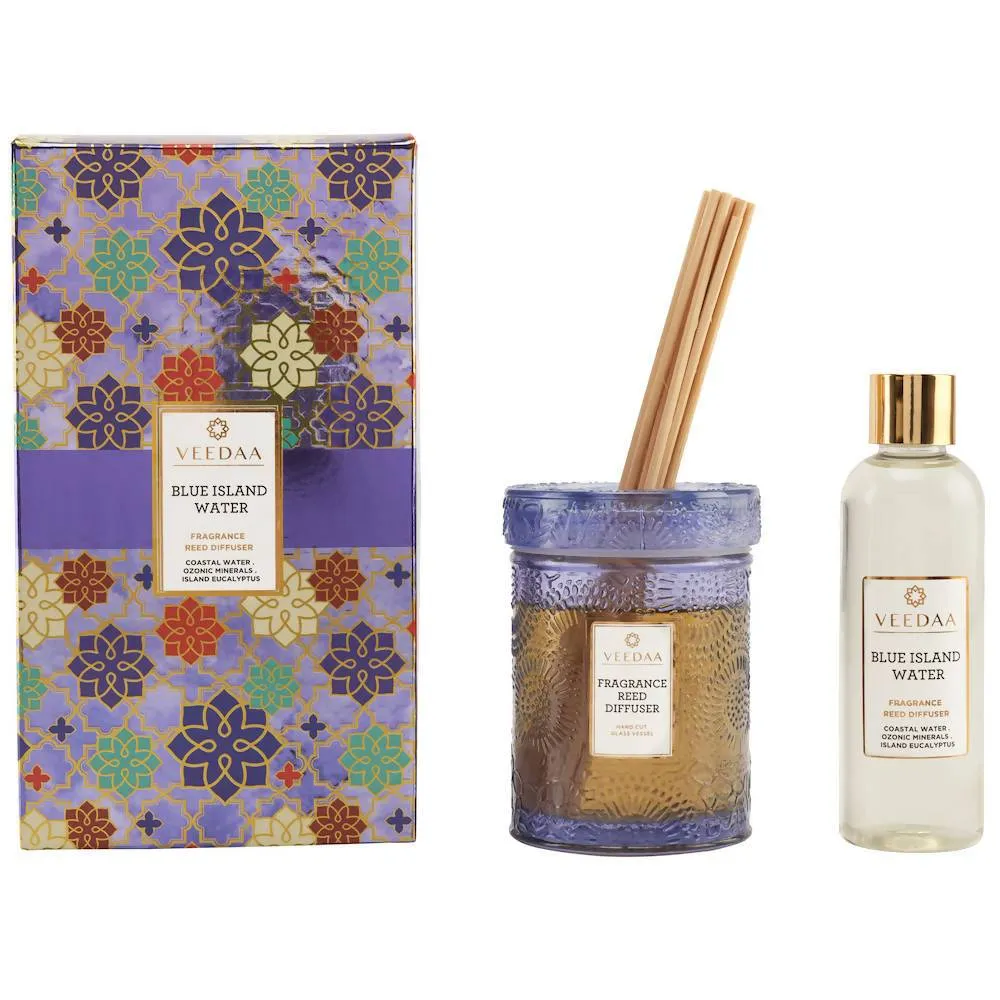 BLUE ISLAND WATER REED DIFFUSER SET