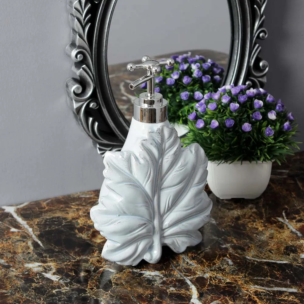 Blue Maple Leaf Designer Liquid Soap Dispenser