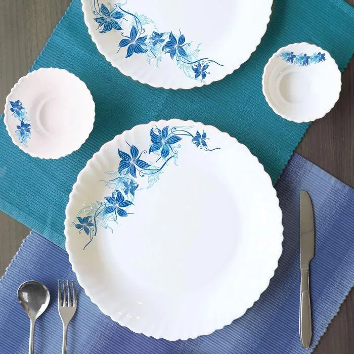 Blue Swirl Dinner Set of 29 Pieces