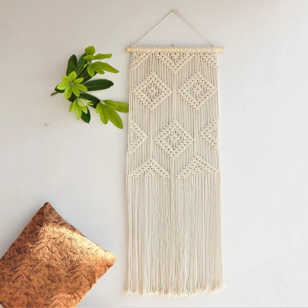 Bohemian Nordic Woven Macrame Wall Hanging
