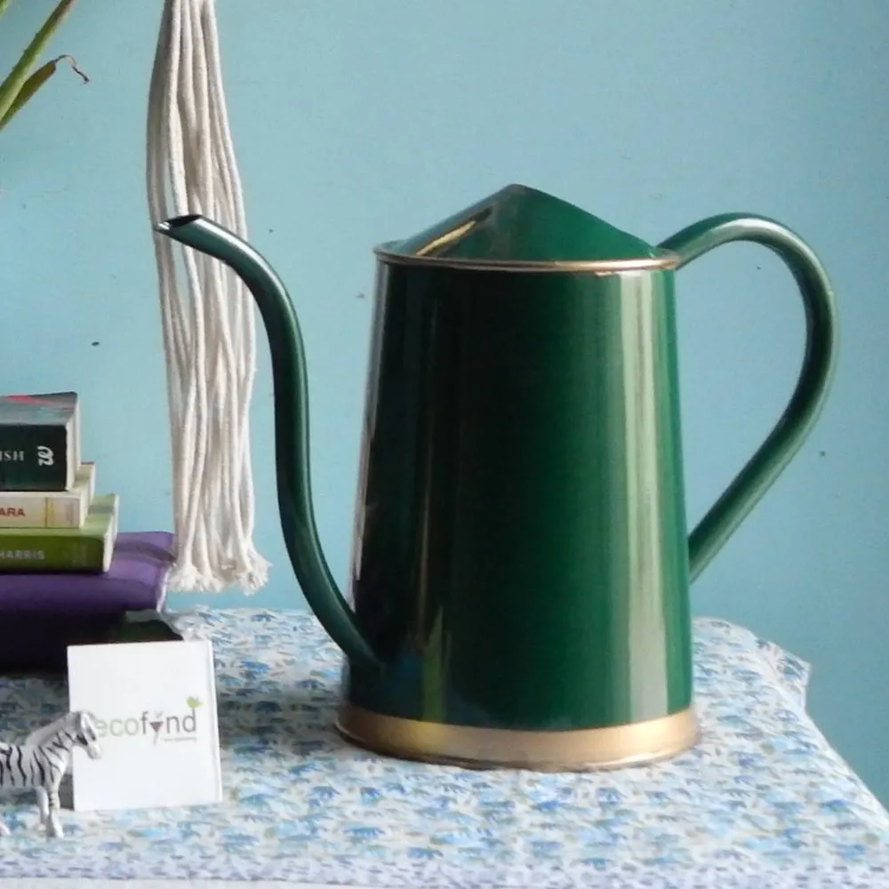 Bottle Green Metal Watering Can