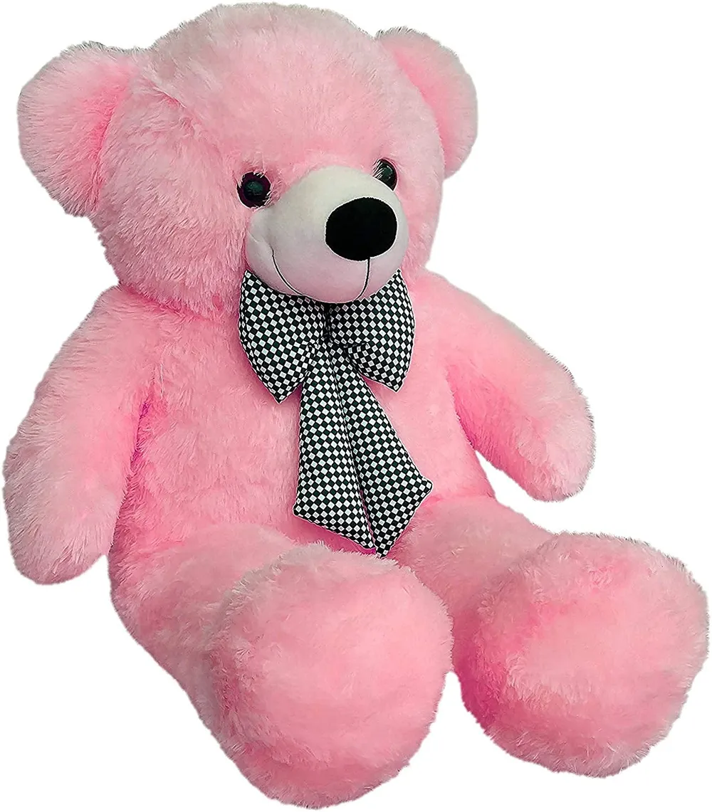 Bow Tie Soft & Premium Baby Pink Big Teddy Bear- Available in Multiple Sizes