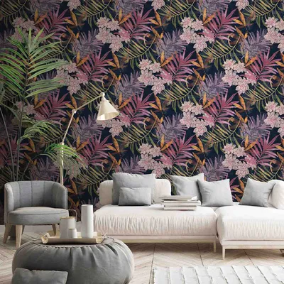 Breezy Botanicals Textured Premium Wallpaper- Modern Bites