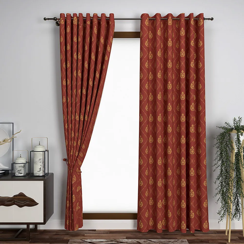 Brick Red Designer Door Curtain