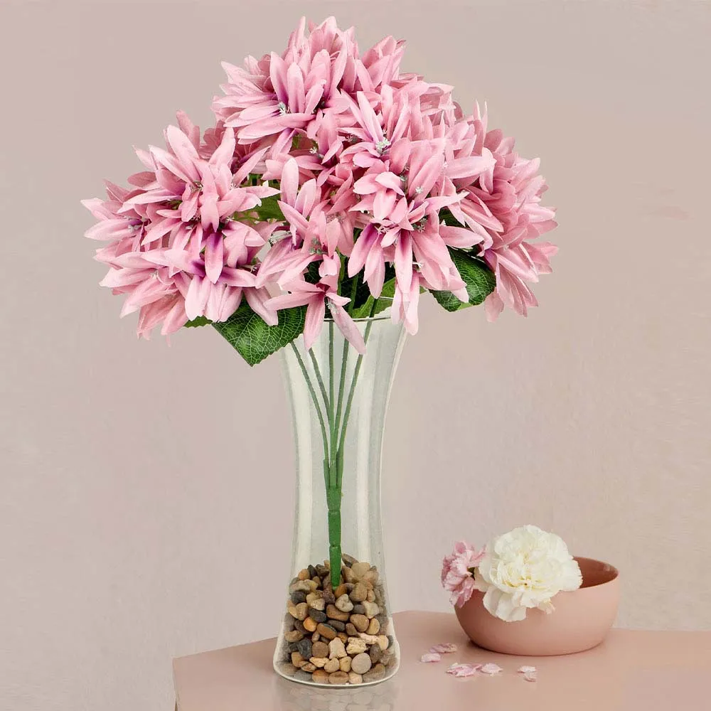 Bright Pink Artificial Silk Flower Bunch
