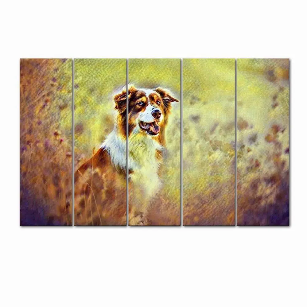 Brittany Spaniel Dog Canvas Wall Painting Panels WallMantra