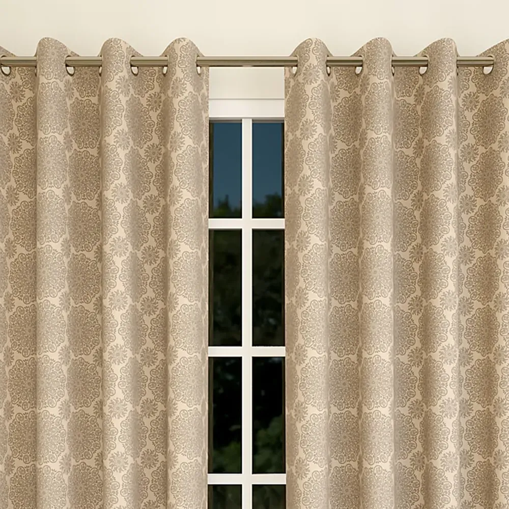 Brown Floral Pattern Designer Curtain
