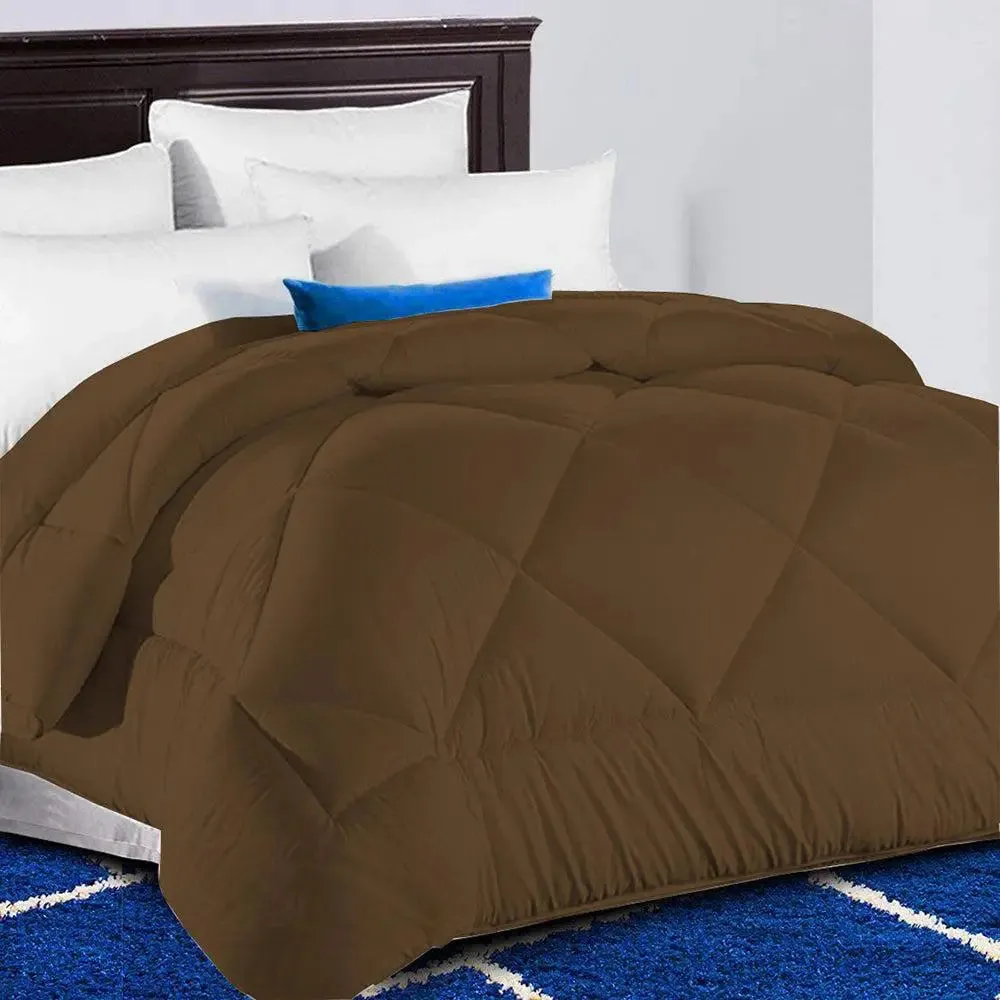 Brown Quilted Double Bed Comforter