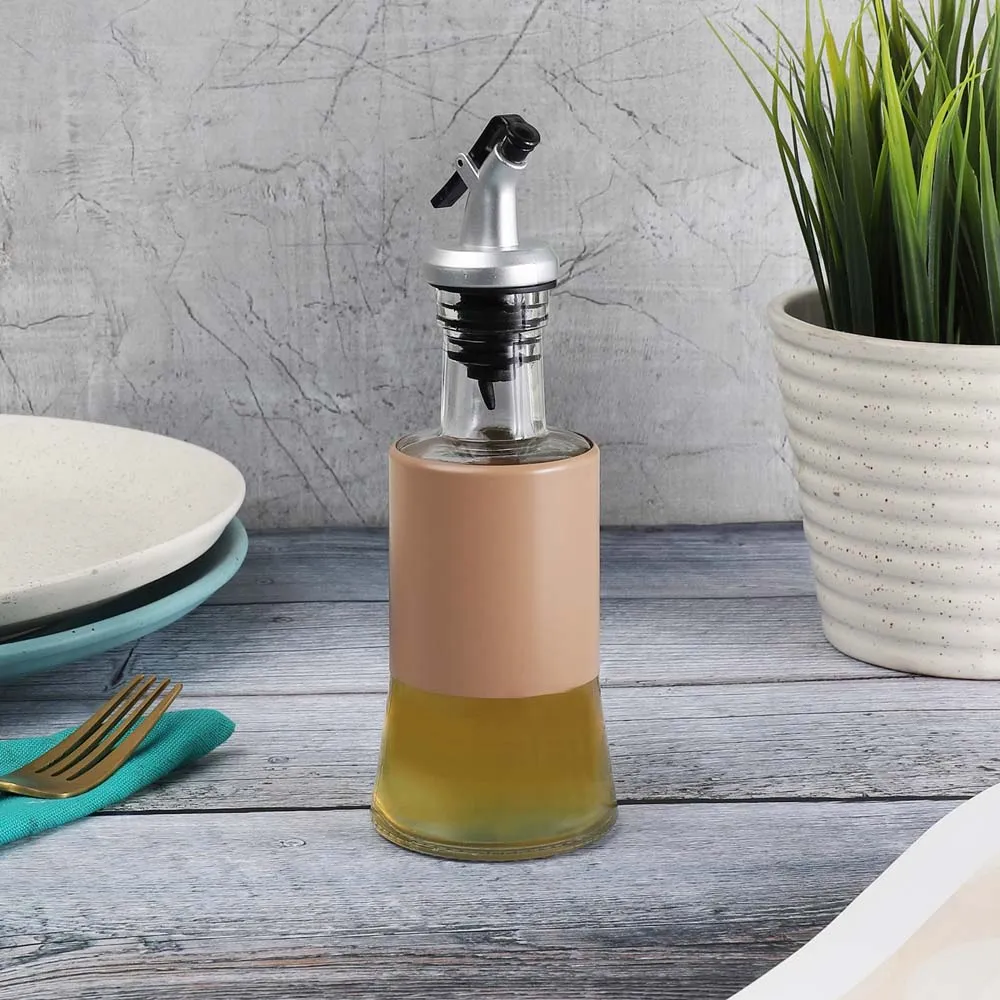 Brown Tough Glass Oil Dispenser 250 ML