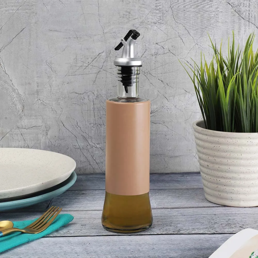 Brown Tough Glass Oil Dispenser 300 ML