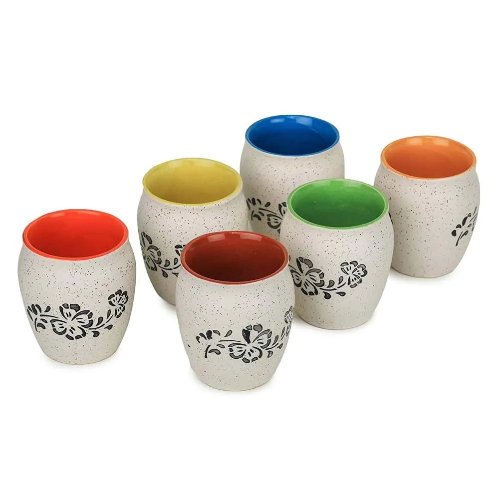 Ceramic Handcrafted Kullar Tea Cups Set Of 6