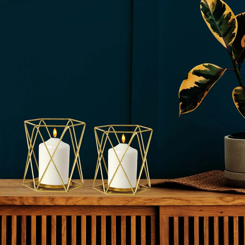 Chevron Auric duo Candle Holder