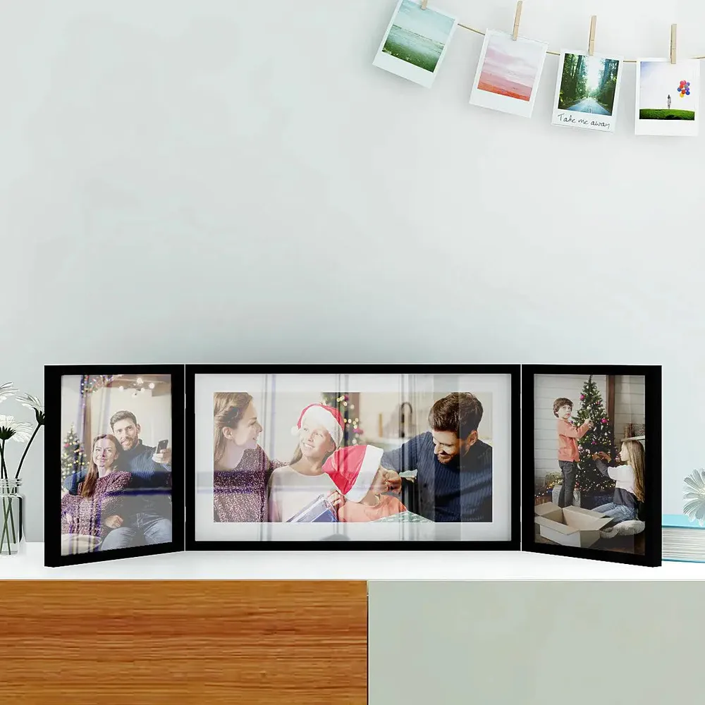 Chic Wooden Collage Picture Frame - 3 Frames