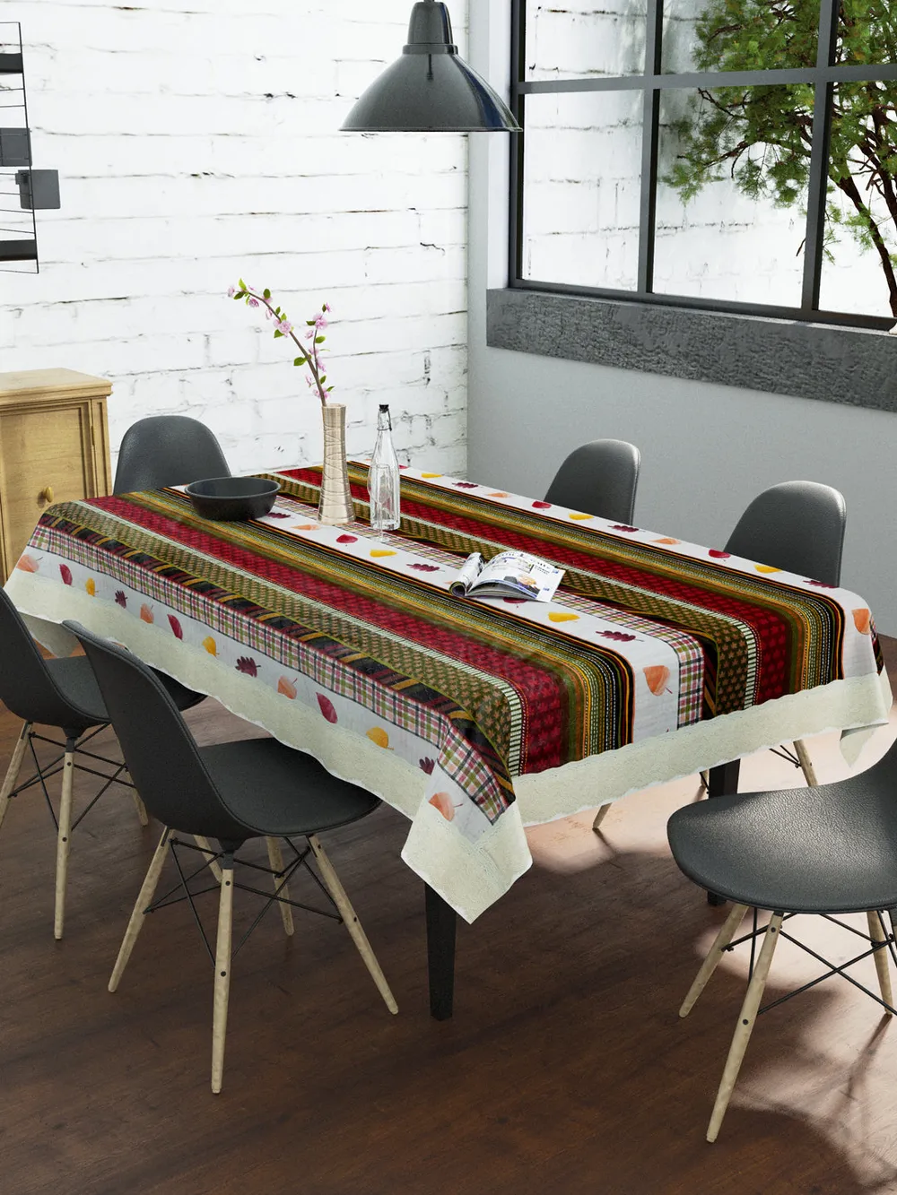 Clasiko Timeless Designer Autumn Leaves 6-Seater Table Cover