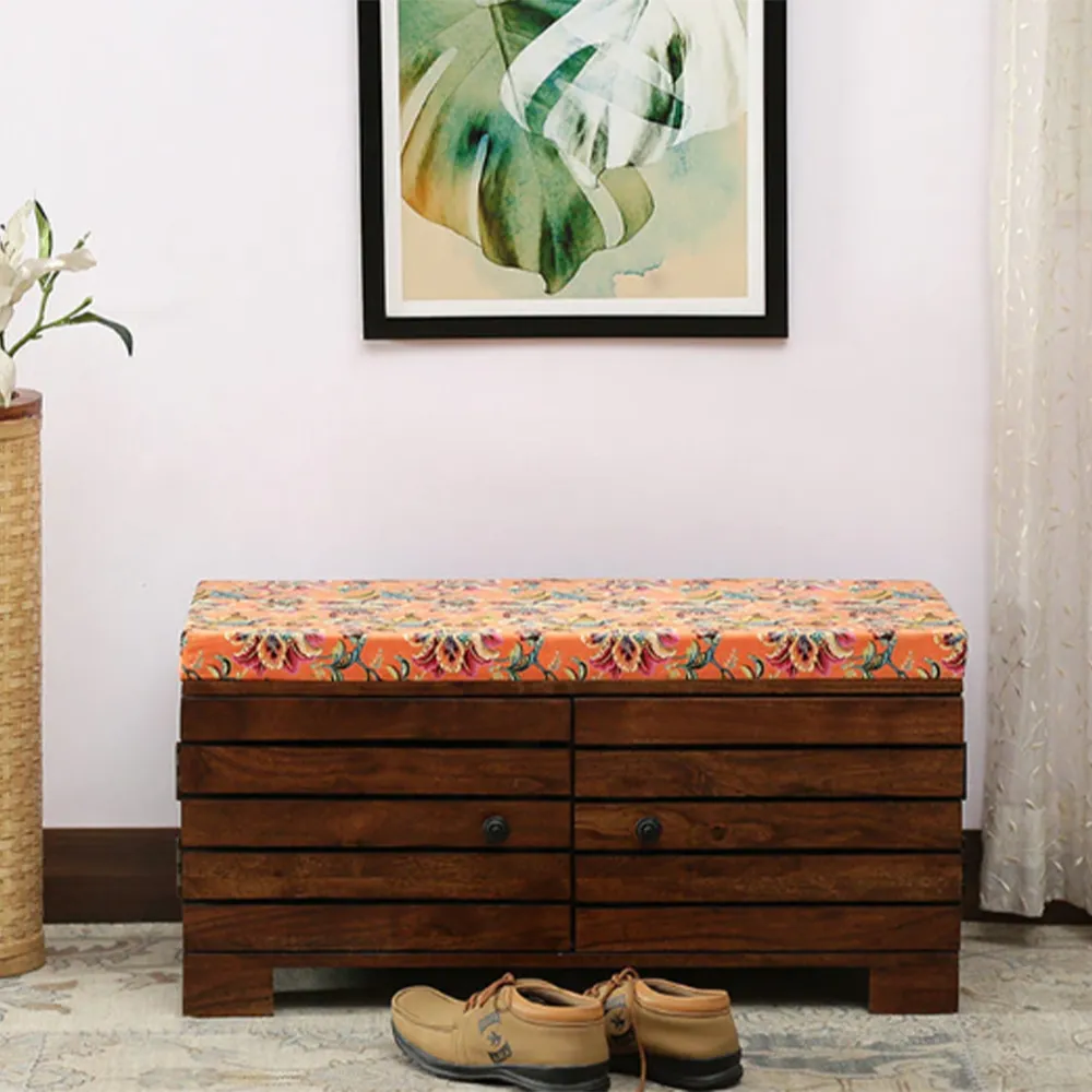 Classic Designer Sheesham Wood Shoe Rack