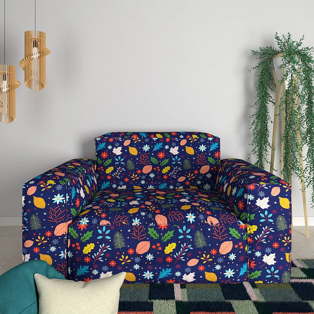 Cortina Spandex Stretchable Autumn Leaf pattern Sofa Slip cover